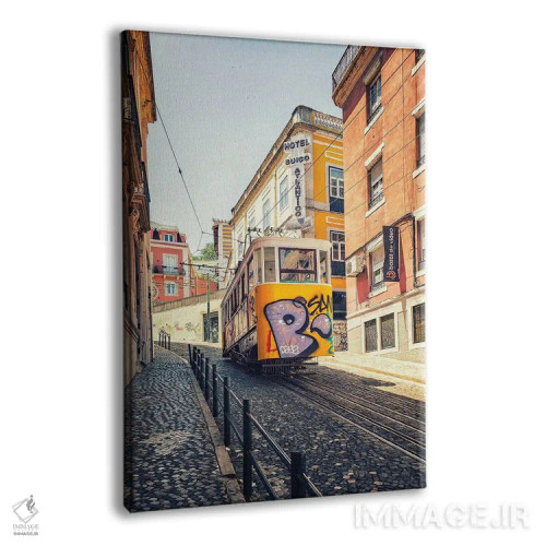 تابلو دکوراتیو تراموا در لیسبون اثر مانجیک پیکچرز - نمای پرسپکتیو محصول