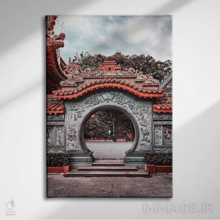 تابلو دکوراتیو در چینی اثر مانجیک پیکچرز - نمای روبهرو روی دیوار