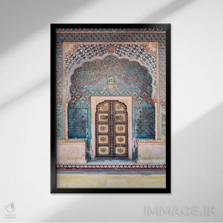 تابلو دکوراتیو معماری جیپور اثر مانجیک پیکچرز - نمای قابدار مشکی