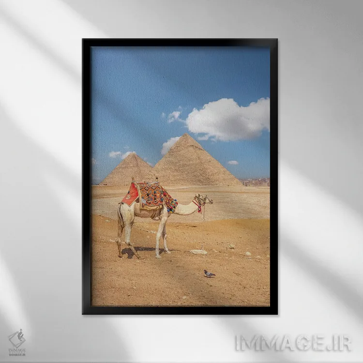 تابلو دکوراتیو جیزه اثر مانجیک پیکچرز - نمای قابدار مشکی