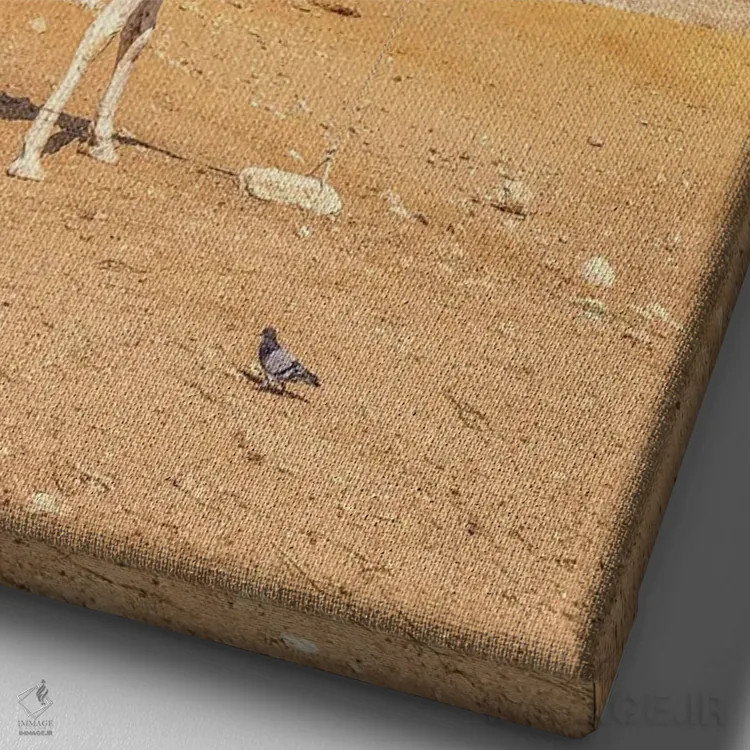 تابلو دکوراتیو جیزه اثر مانجیک پیکچرز - نمای نزدیک بافت بوم