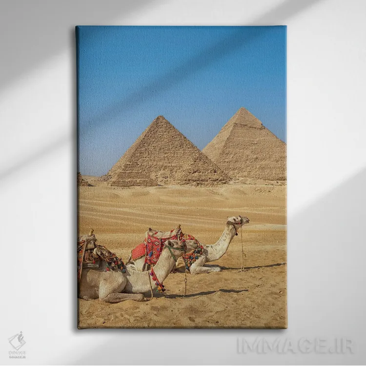 تابلو دکوراتیو نمای جیزه اثر مانجیک پیکچرز - نمای روبهرو روی دیوار