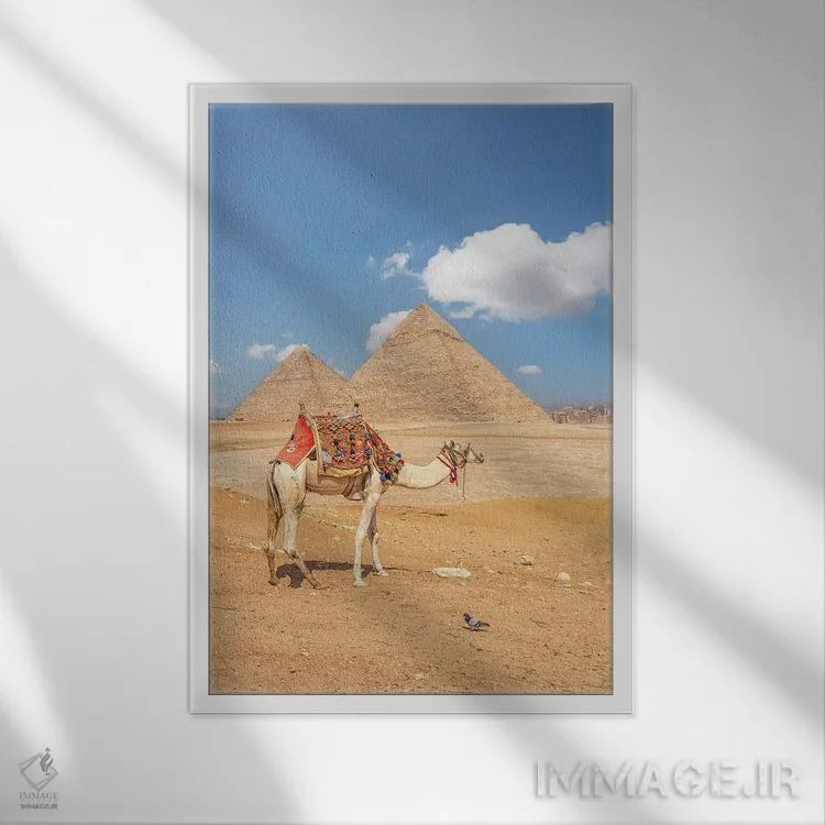 تابلو دکوراتیو جیزه اثر مانجیک پیکچرز - نمای قابدار سفید