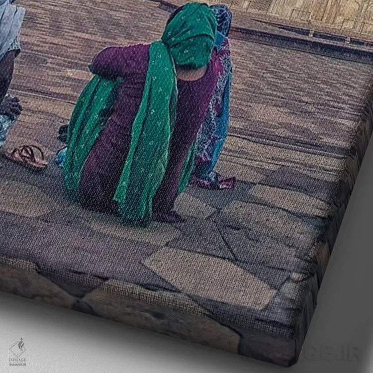 تابلو دکوراتیو تفکر اثر مانجیک پیکچرز - نمای نزدیک بافت بوم