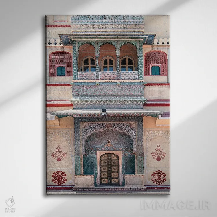 تابلو دکوراتیو سبک جیپور اثر مانجیک پیکچرز - نمای روبهرو روی دیوار