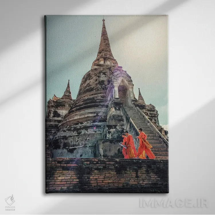 تابلو دکوراتیو معماری آیوتایا اثر مانجیک پیکچرز - نمای روبهرو روی دیوار