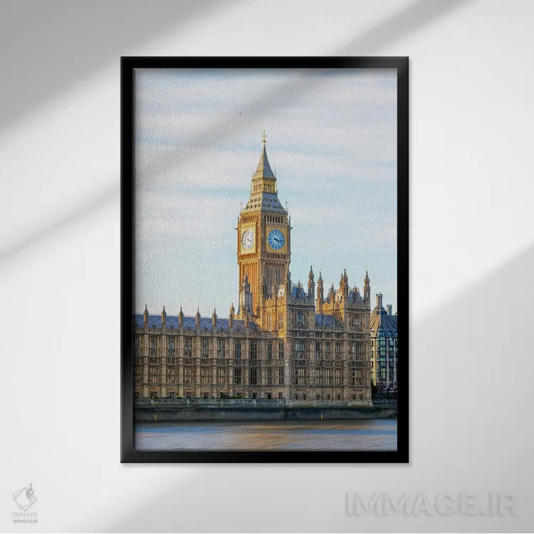 تابلو دکوراتیو نماد لندن اثر مانجیک پیکچرز - نمای قابدار مشکی