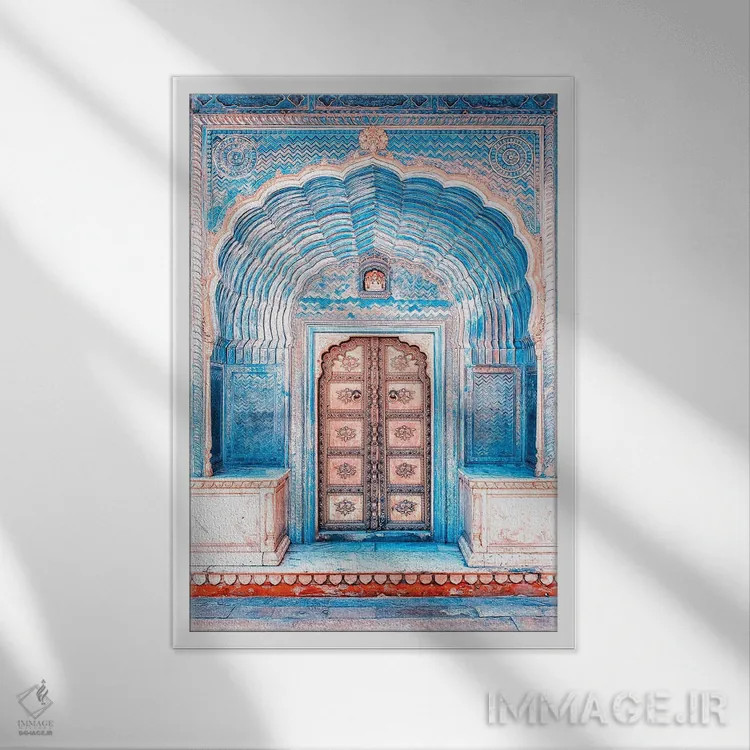 تابلو دکوراتیو معماری در راجستان اثر مانجیک پیکچرز - نمای قابدار سفید
