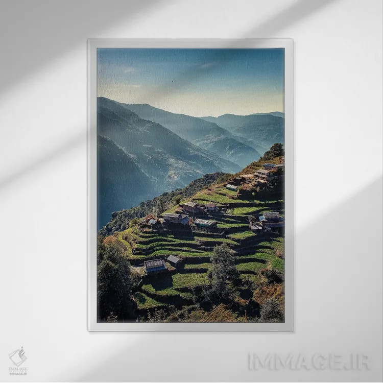 تابلو دکوراتیو تراس ها اثر مانجیک پیکچرز - نمای قابدار سفید