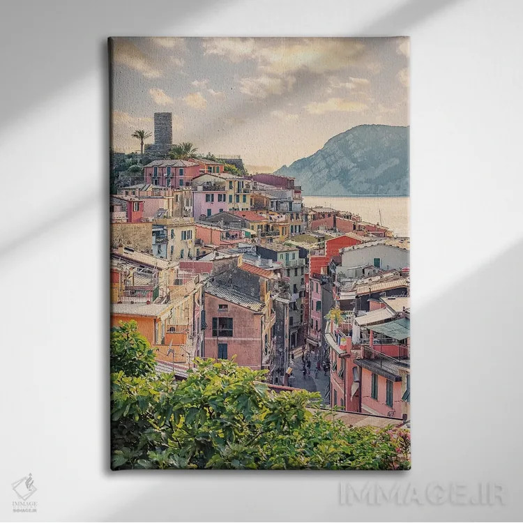 تابلو دکوراتیو غروب ورنازا اثر مانجیک پیکچرز - نمای روبهرو روی دیوار