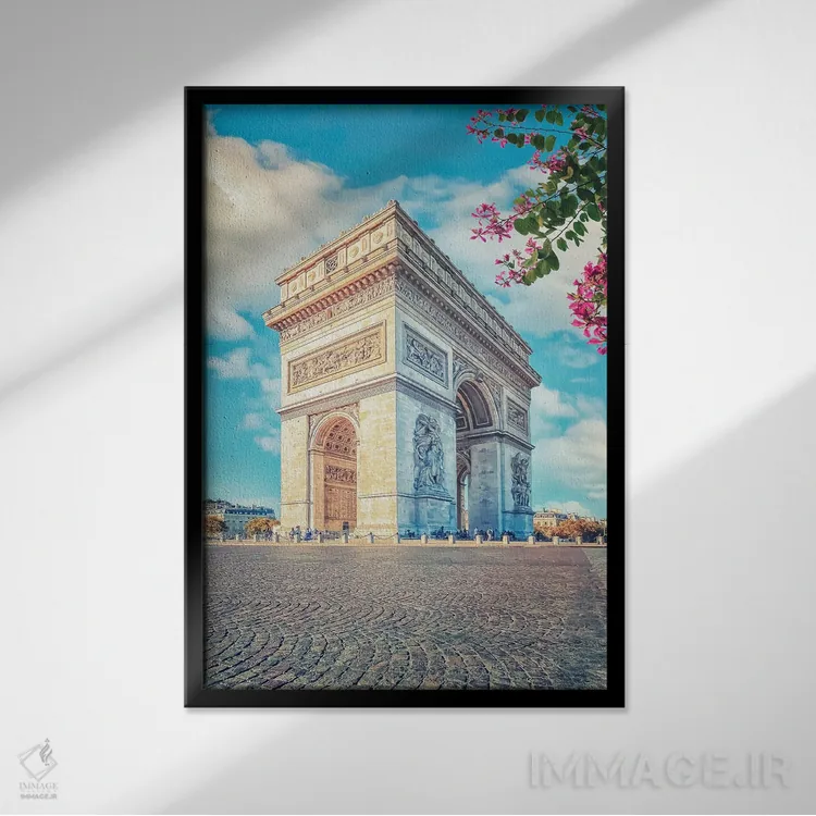 تابلو دکوراتیو طاق پیروزی اثر مانجیک پیکچرز - نمای قابدار مشکی
