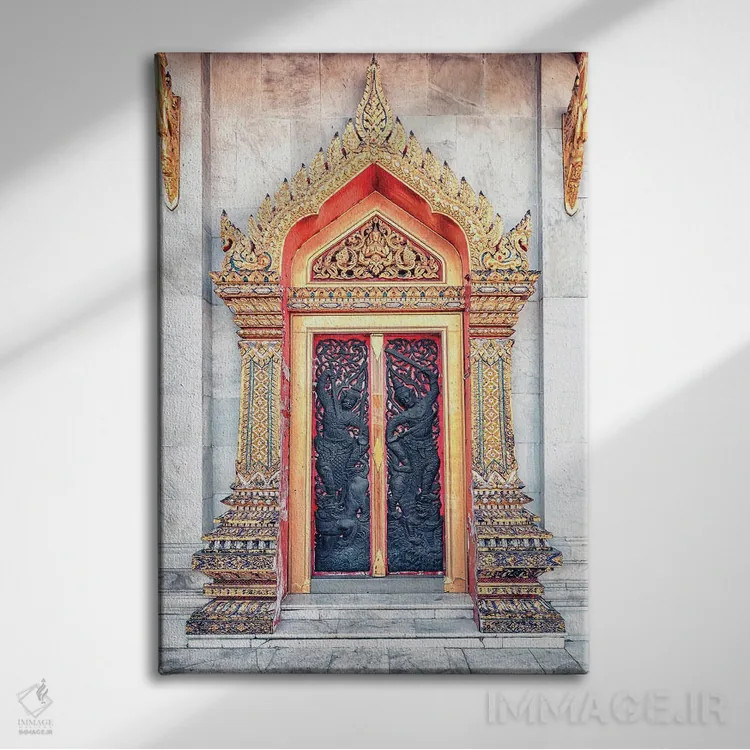 تابلو دکوراتیو معماری تایلندی اثر مانجیک پیکچرز - نمای روبهرو روی دیوار