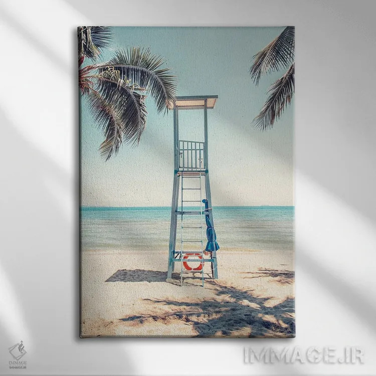 تابلو دکوراتیو برج نجات غریق اثر مانجیک پیکچرز - نمای روبهرو روی دیوار