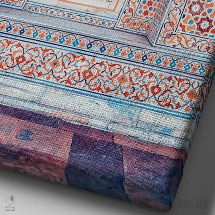 تابلو دکوراتیو معماری هندی اثر مانجیک پیکچرز - نمای نزدیک بافت بوم