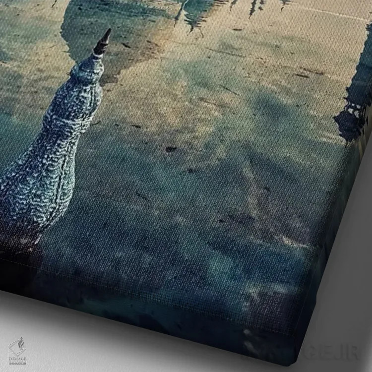 تابلو دکوراتیو زیبایی هندی اثر مانجیک پیکچرز - نمای نزدیک بافت بوم