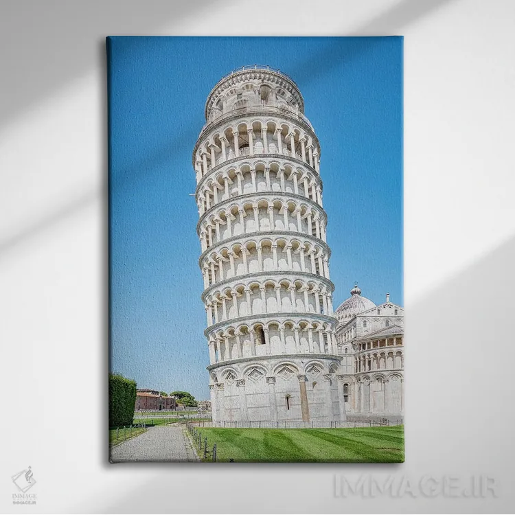 تابلو دکوراتیو برج کج پیزا اثر مانجیک پیکچرز - نمای روبهرو روی دیوار