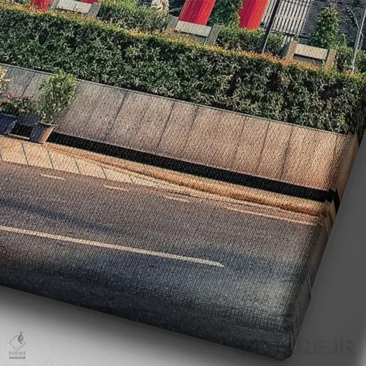 تابلو دکوراتیو دروازه محله چینی ها اثر مانجیک پیکچرز - نمای نزدیک بافت بوم