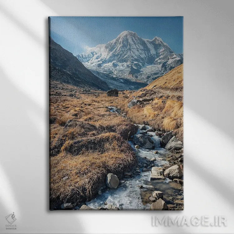 تابلو دکوراتیو منظره نپال اثر مانجیک پیکچرز - نمای روبهرو روی دیوار