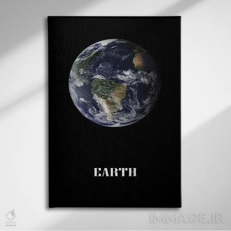 تابلو دکوراتیو زمین اثر مانجیک پیکچرز - نمای روبهرو روی دیوار