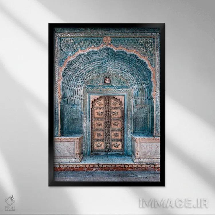 تابلو دکوراتیو معماری راجستان اثر مانجیک پیکچرز - نمای قابدار مشکی