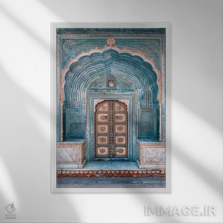 تابلو دکوراتیو معماری راجستان اثر مانجیک پیکچرز - نمای قابدار سفید
