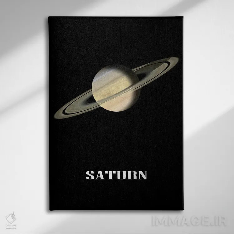 تابلو دکوراتیو زحل اثر مانجیک پیکچرز - نمای روبهرو روی دیوار
