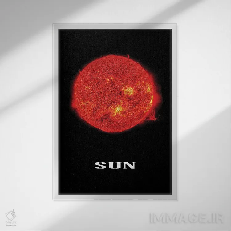 تابلو دکوراتیو خورشید اثر مانجیک پیکچرز - نمای قابدار سفید