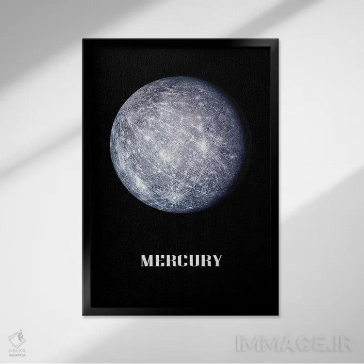 تابلو دکوراتیو عطارد اثر مانجیک پیکچرز - نمای قابدار مشکی