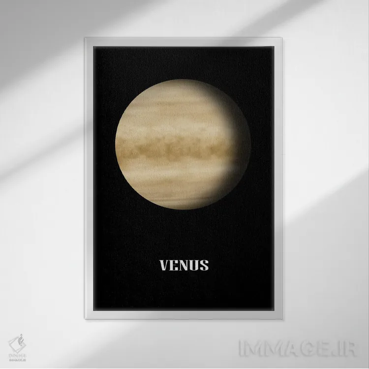 تابلو دکوراتیو زهره اثر مانجیک پیکچرز - نمای قابدار سفید