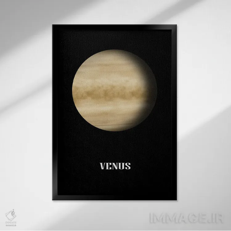 تابلو دکوراتیو زهره اثر مانجیک پیکچرز - نمای قابدار مشکی