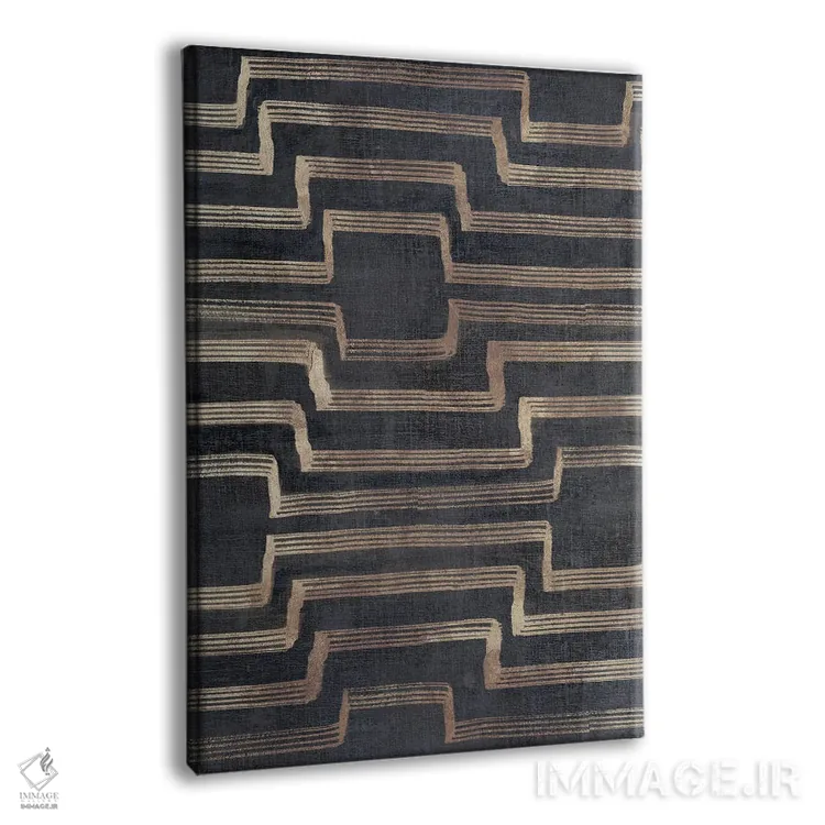 تابلو انتزاعی سمفونی طلایی در حرکت ۲ اثر اما پیل - نمای پرسپکتیو محصول