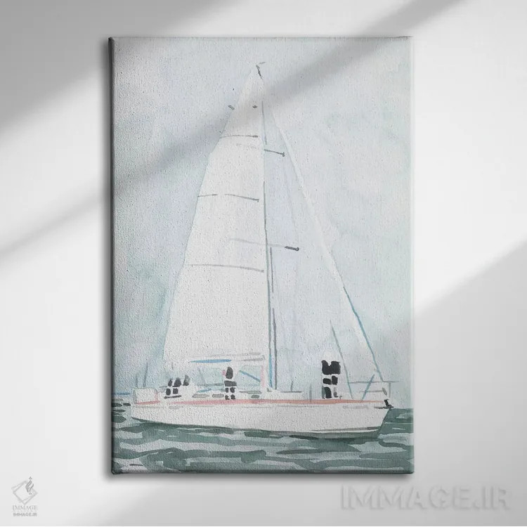 تابلو دکوراتیو قایق بادبانی نرم ۳ اثر اما اسکاروی - نمای روبهرو روی دیوار