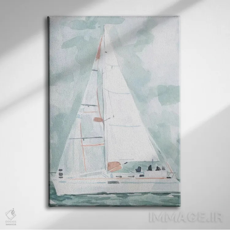 تابلو دکوراتیو قایق بادبانی نرم ۲ اثر اما اسکاروی - نمای روبهرو روی دیوار