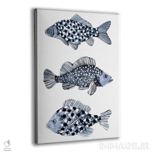 تابلو دکوراتیو ماهی آبی ۲ اثر اما اسکاروی - نمای پرسپکتیو محصول