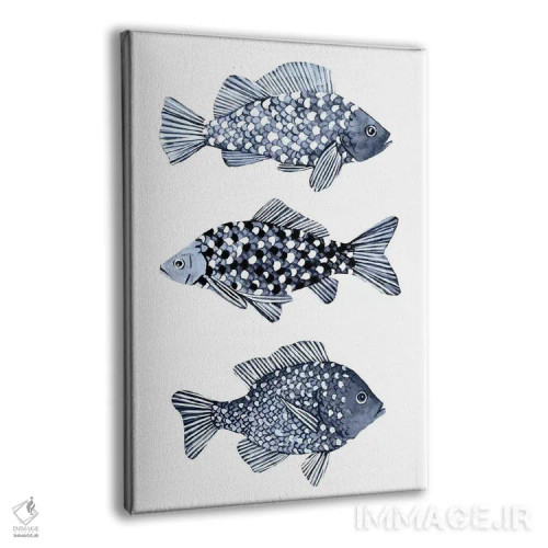 تابلو دکوراتیو ماهی آبی ۱ اثر اما اسکاروی - نمای پرسپکتیو محصول