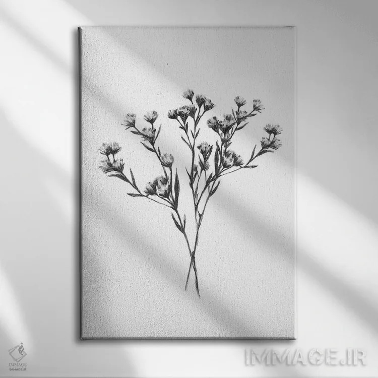 تابلو مینیمال دسته چاتری وحشی ۲ اثر اما اسکاروی - نمای روبهرو روی دیوار