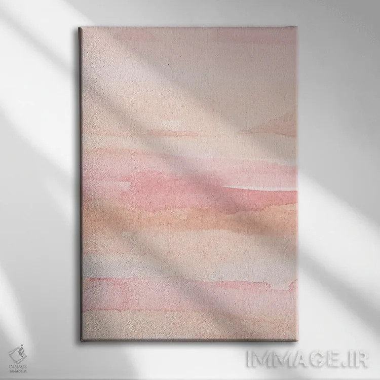 تابلو مینیمال رز محو شده ۲ اثر اما اسکاروی - نمای روبهرو روی دیوار