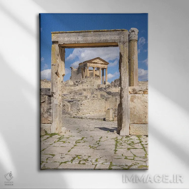 تابلو دکوراتیو Beja, Tunisia. The Capitol Temple At The Roman Ruins.,د… اثر امیلی ام ویلسون - نمای روبهرو روی دیوار