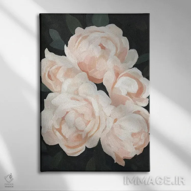 تابلو دکوراتیو گیاهان شبانه ۲ اثر اما اسکاروی - نمای روبهرو روی دیوار