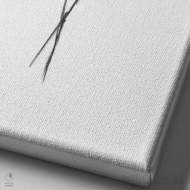 تابلو مینیمال دسته چاتری وحشی ۲ اثر اما اسکاروی - نمای نزدیک بافت بوم