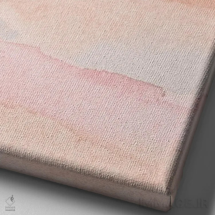 تابلو مینیمال رز محو شده ۲ اثر اما اسکاروی - نمای نزدیک بافت بوم