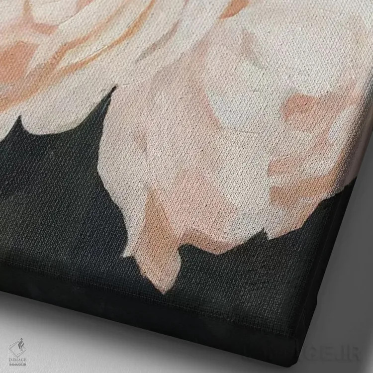 تابلو دکوراتیو گیاهان شبانه ۲ اثر اما اسکاروی - نمای نزدیک بافت بوم