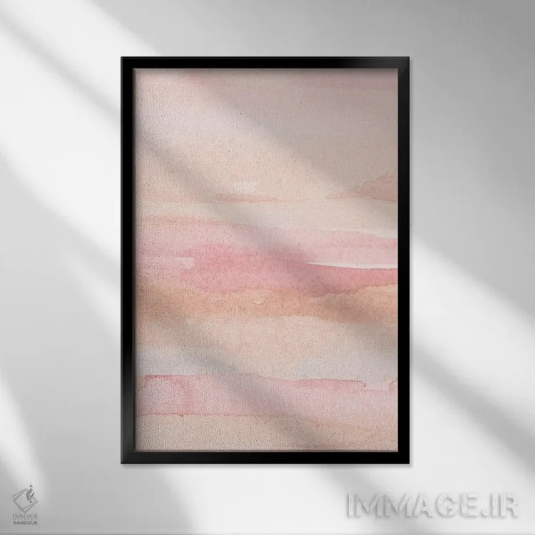 تابلو مینیمال رز محو شده ۲ اثر اما اسکاروی - نمای قابدار مشکی