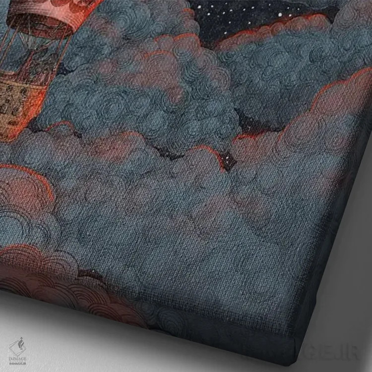 تابلو دکوراتیو ماجراجویی در انتظار است اثر الا مازور - نمای نزدیک بافت بوم