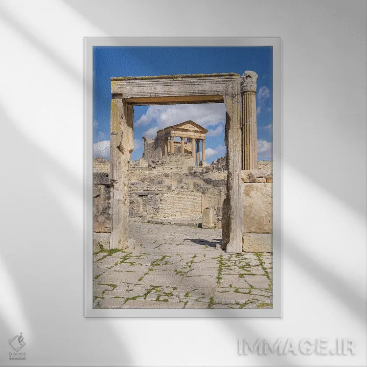 تابلو دکوراتیو Beja, Tunisia. The Capitol Temple At The Roman Ruins.,د… اثر امیلی ام ویلسون - نمای قابدار سفید