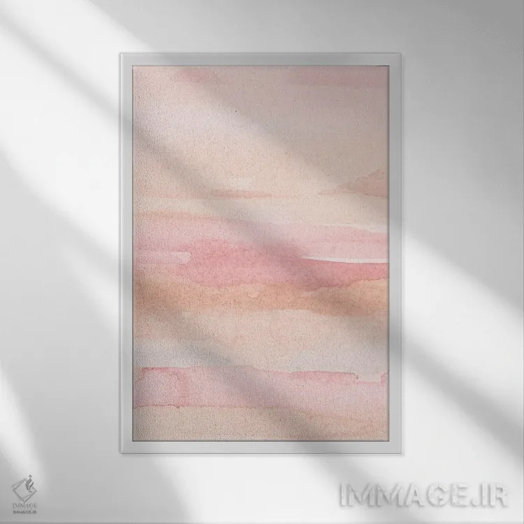 تابلو مینیمال رز محو شده ۲ اثر اما اسکاروی - نمای قابدار سفید