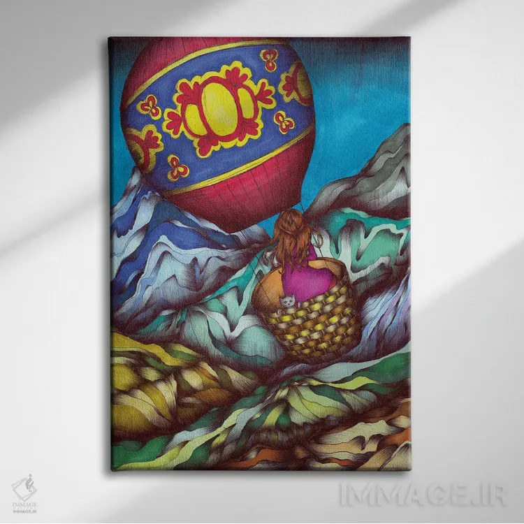 تابلو دکوراتیو سفر انفرادی اثر الا مازور - نمای روبهرو روی دیوار