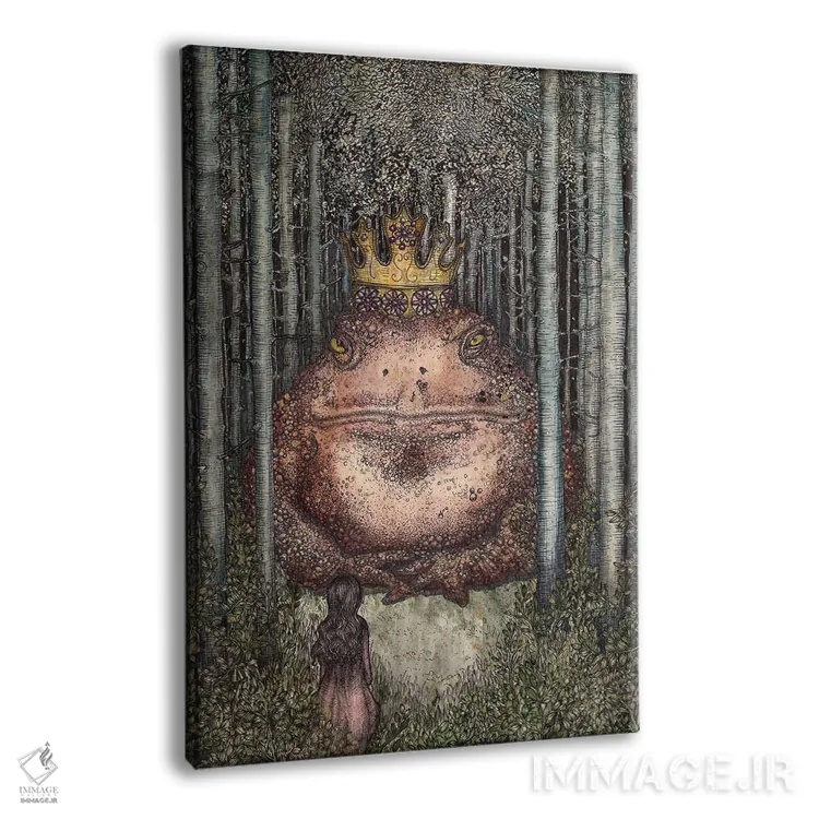 تابلو دکوراتیو شاه وزغ اثر الا مازور - نمای پرسپکتیو محصول