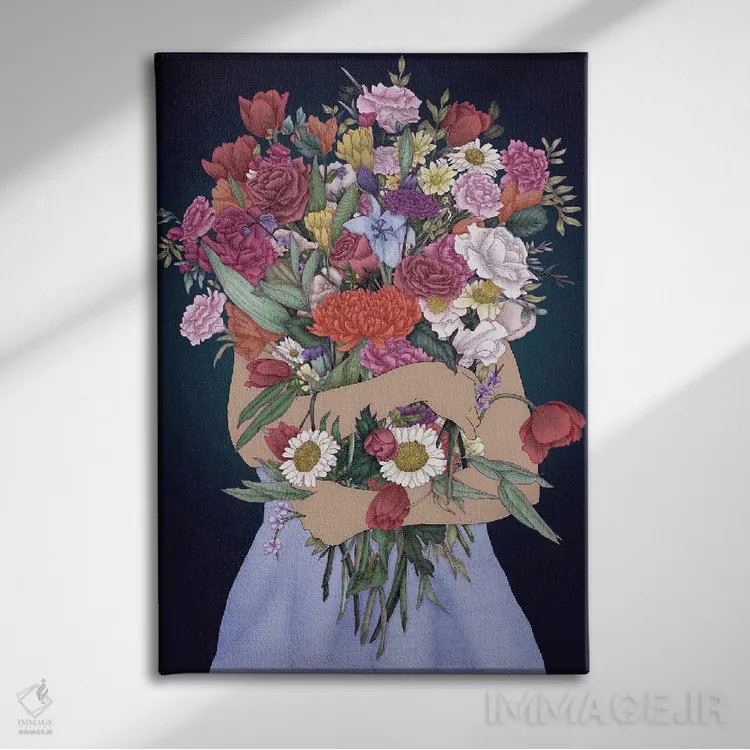 تابلو دکوراتیو چیدن یک باغ اثر الا مازور - نمای روبهرو روی دیوار