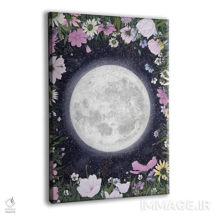 تابلو دکوراتیو جادوی ماه در علفزار اثر الا مازور - نمای پرسپکتیو محصول